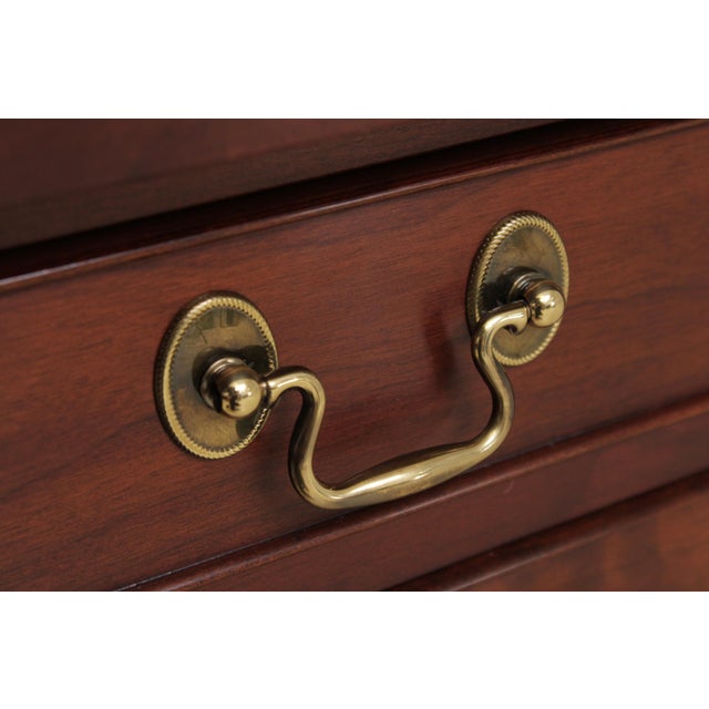 Henkel Harris Cherry 2 Drawer Drop Leaf Table For Sale - Image 12 of 15