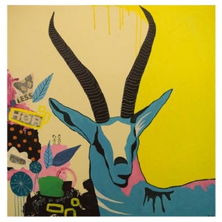 Mie Majgaard, Gazelle, Mixed Media on Canvas, 2013 For Sale