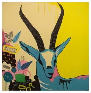 Mie Majgaard, Gazelle, Mixed Media on Canvas, 2013