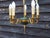 Empire Style Bronze Chandelier with Green Lacquered Bowl, 1950s, in Very Good conditions. Designed 1950 to 1959 Up to 250V...