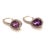 Purple Natural Amethyst Diamond Earrings 14k Gold 4.25 Tcw Certified For Sale - Image 8 of 11