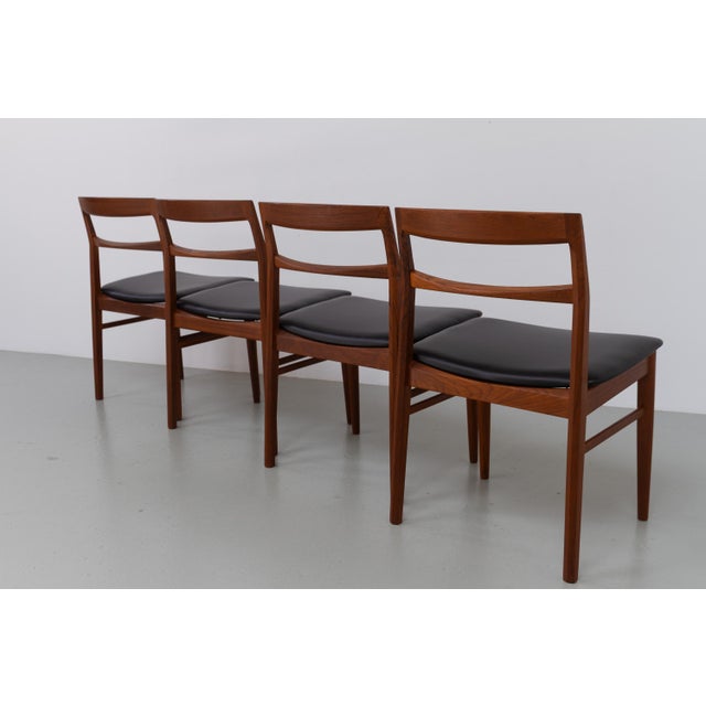 Vintage Danish Teak Dining Chairs by Kjærnulf for Vejle Møbelfabrik, 1960s, Set of 4 For Sale - Image 10 of 18