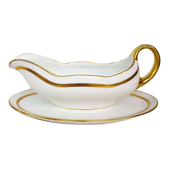 Rare Hermann Ohme With Attached Underplate - Fine German Porcelain For Sale