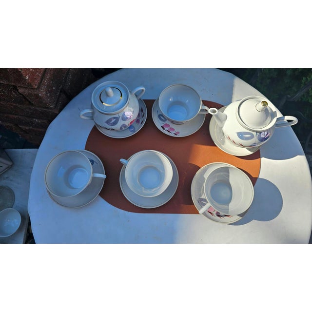 1970s Vintage Porcelain Coffee Set from Riga Porcelain Factory, 1960s, Set of 10 For Sale - Image 5 of 9