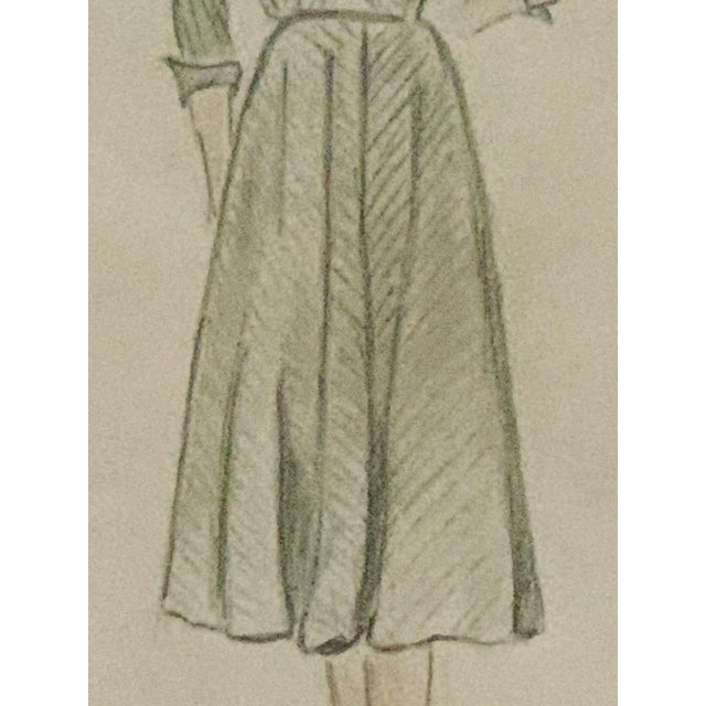 Berthe Duquaine, Figurative Composition, 1950s, Pencil on Paper For Sale - Image 14 of 18