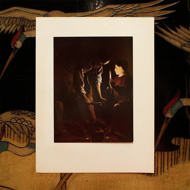 Portraiture 1955 After Georges De La Tour "St. Joseph the Carpenter", Vintage Full-Color Print For Sale - Image 3 of 8