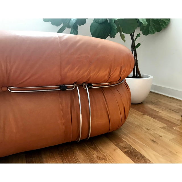 Brown 1970s Vintage Afra & Tobia Scarpa "Soriana" Two-Seater Sofa For Sale - Image 8 of 13