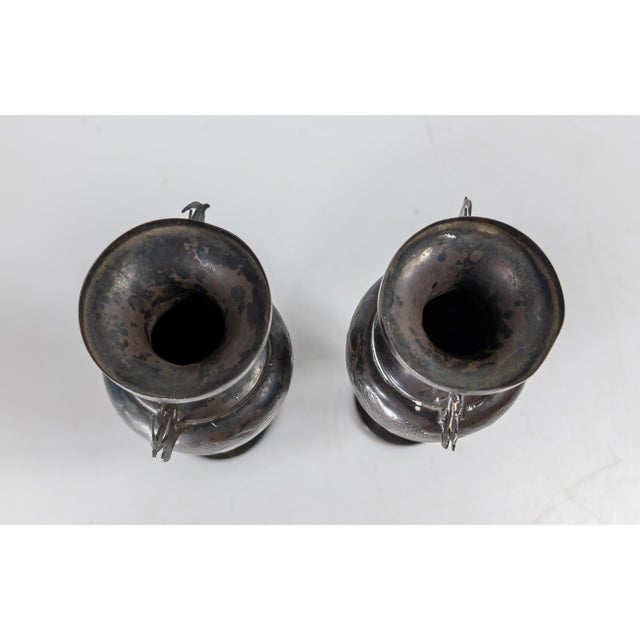 20th Century Pair of Chinese Silver Presentation Vases With Inscriptions, Republic Period For Sale - Image 9 of 13