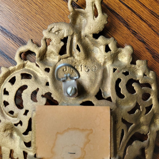 Late 19th Century French Rococo Style Cherub Thermometer Cast Metal Wall Mounted For Sale - Image 12 of 14
