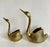 Brass Pair of Mid-Century Brass Figurative Swan Planters Cachepots For Sale - Image 8 of 10
