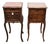 Pair of Antique French Marble Top Nightstands (Similar) Marble Inserts For Sale