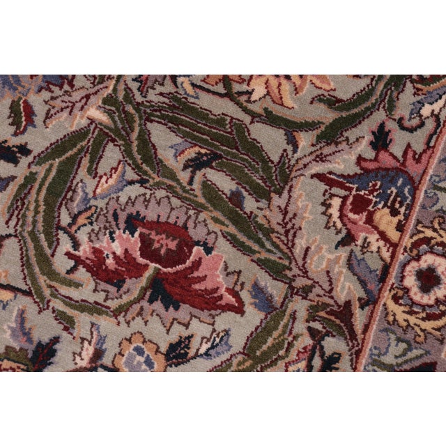 1990s Shabby Chic 1990's Pak-Persian Green/Green Wool Rug - 2'0'' X 3'11'' For Sale - Image 5 of 9