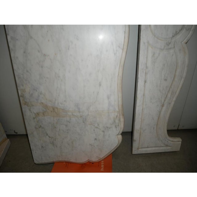 Fireplace Frame in White Marble, Early 1900s For Sale - Image 9 of 18