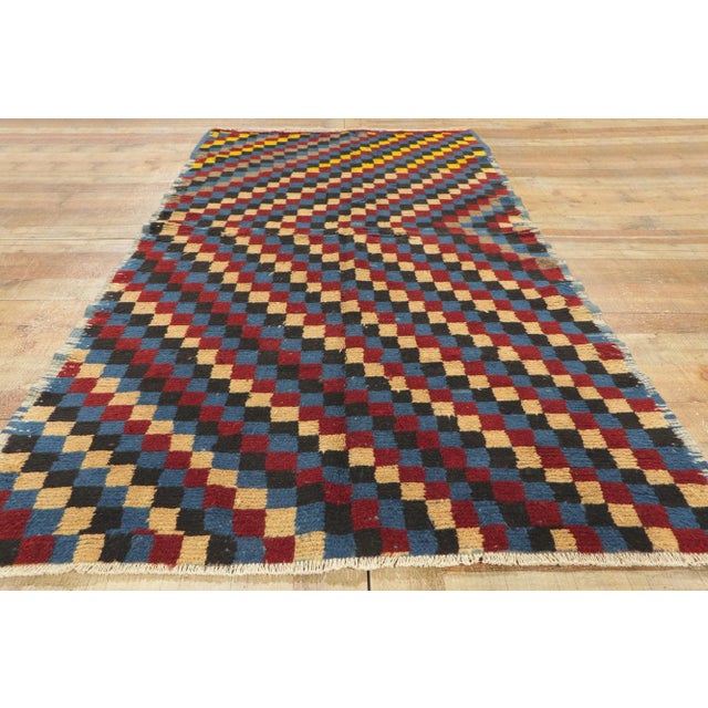 Black Mid 20th Century Vintage Turkish Tulu Rug, 03'10 X 08'02 For Sale - Image 8 of 10