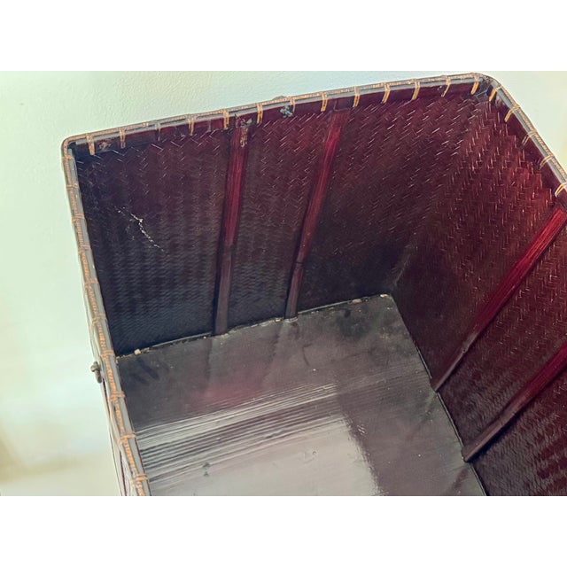19th Century Chinese Square Storage Basket For Sale - Image 12 of 16