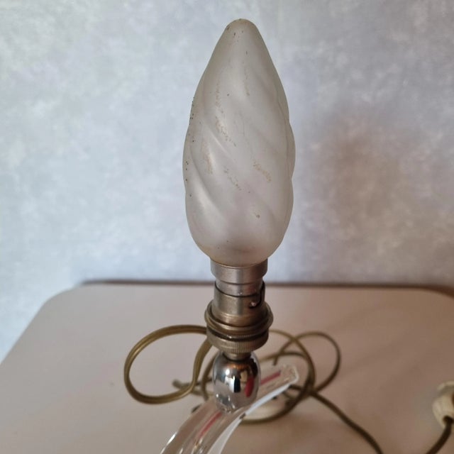 Red Crystal Desk Lamp from St Louis, France, 1950s For Sale - Image 8 of 12