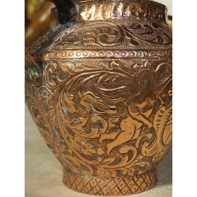 Circa 1800 French Copper 2-Handled Vase With Chariot and Cartouche For Sale - Image 12 of 12