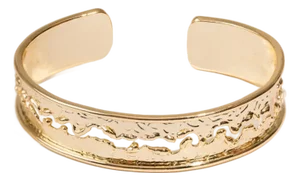 Golden Wave Cuff Adjustable Bracelet
