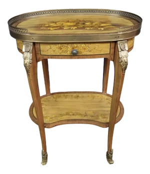 Louis XV Style Faux Painted Floral Stand