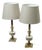 Vintage Table Lamps in Copper and Porcelain, 1950s, Set of 2 For Sale