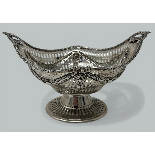 Antique Sterling Silver Fruit Sweetmeat Dish Centerpiece English 1898 12.9 Ozs For Sale - Image 9 of 9