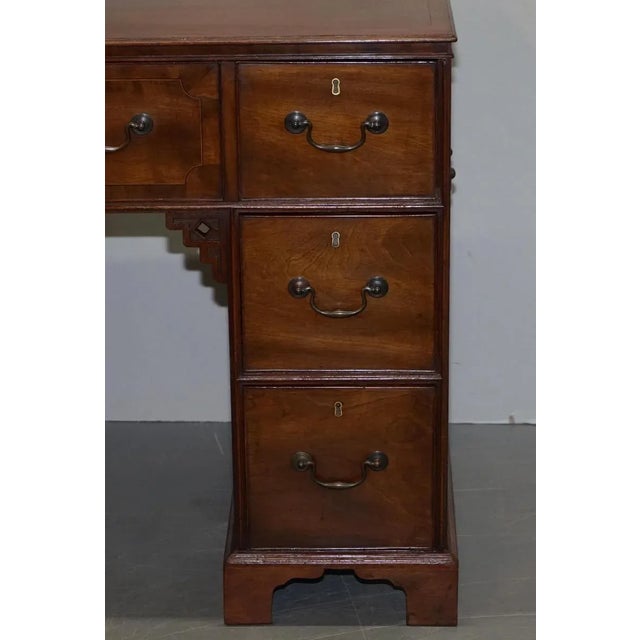 Wood Georgian Regency Military Campaign Desk with Large Map Drawer For Sale - Image 7 of 18