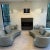Contemporary Roche Bobois Curved Leather Sofas in Soft Sage Blue: A Pair For Sale - Image 3 of 12