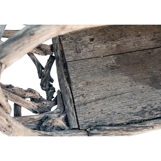 Wood Mid 20th Century Aged Teak and Driftwood Indoor and Outdoor Coffee Table For Sale - Image 7 of 9