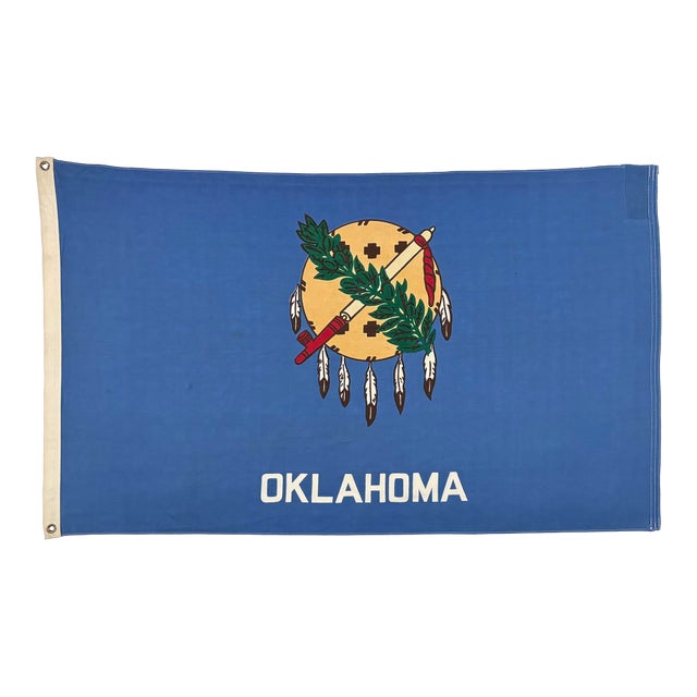 Vintage Cotton State Flag of Oklahoma For Sale