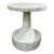 Baker Modern Solid Carrara Marble Vesuvio End Table For Sale