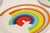 1960s Set of Eight Italian Porcelain Salad and Dinner "Rainbow" Plates by Mancer For Sale - Image 10 of 16
