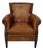 Vintage Dutch Cognac Club Chair in Leather For Sale