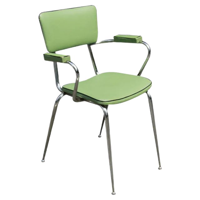 Italian Skai Desk Chair, 1950s For Sale