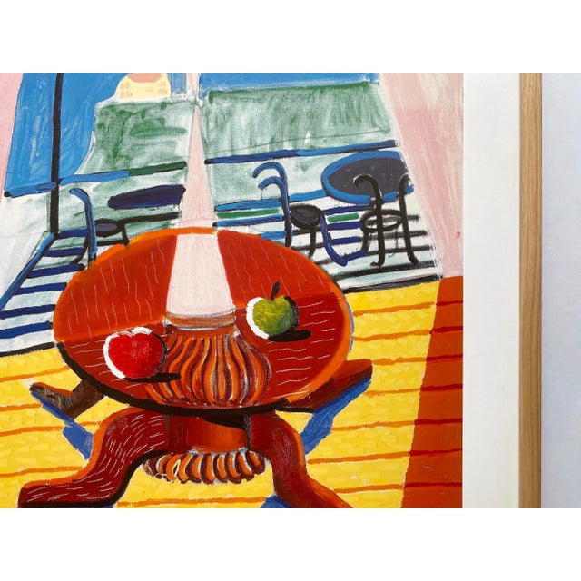 David Hockney Vintage 1994 Lithograph Print Framed Large Pop Art Poster " Christopher & Don's Dining Room I " 1984 For Sale - Image 13 of 16