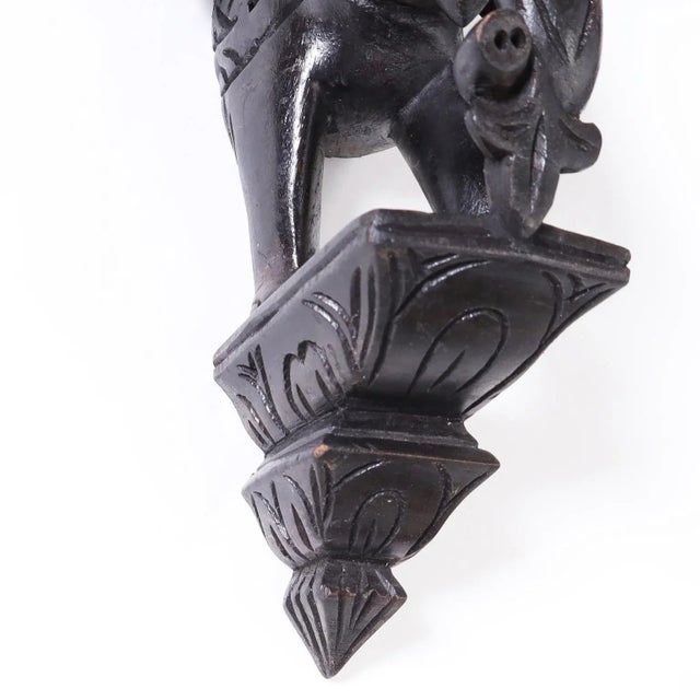 Ebony Antique Anglo Indian Wall Shelf or Bracket For Sale - Image 8 of 9