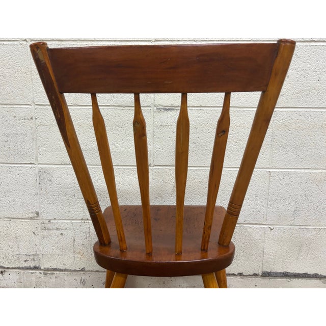 Brown Antique Primitive 19th Century Handmade Farmhouse Chair For Sale - Image 8 of 9