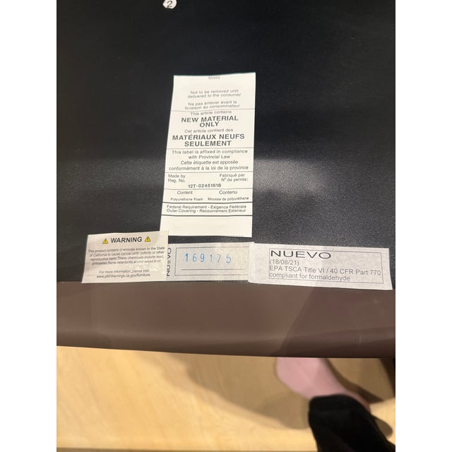 Modern Camerich – Pair of Black Hide Cube Ottomans For Sale - Image 3 of 9