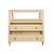 Worlds Away Matthew Izzo Home Douglas Natural Grasscloth Two Drawer Side Table With Open Shelf, Glass Top, and Brass Knobs For Sale - Image 4 of 8