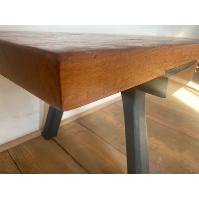 Large Antique Oak Bench For Sale - Image 9 of 18