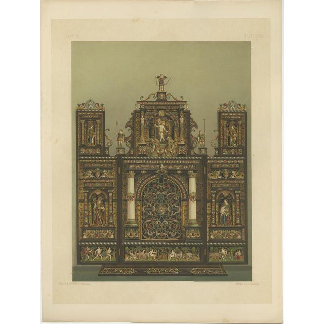 Franz Xaver Zettler, Bavarian Altar Triptych, 1874, Prints, Framed, Set of 3 For Sale - Image 6 of 9