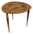 Enro Fabry - Accent Table, 1953 Modernist Walnut Wood Inlay With Brass Details For Sale