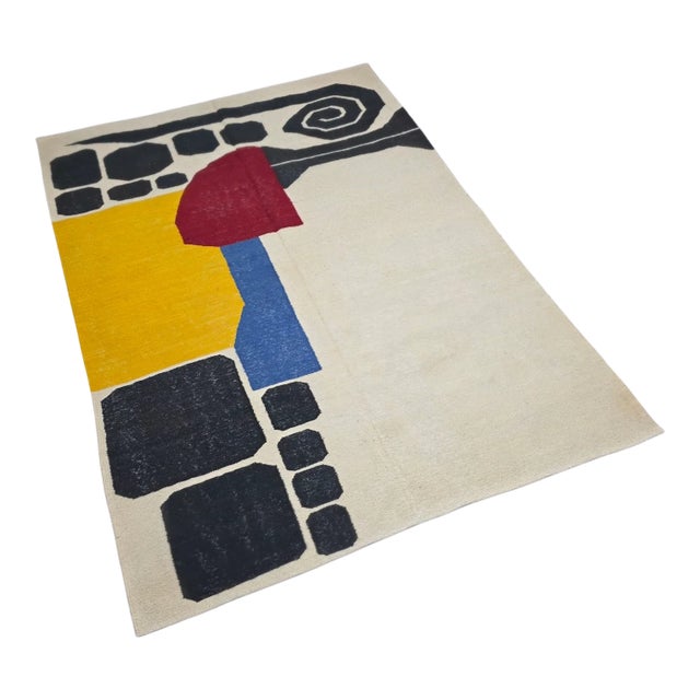 Alexander Calder Hand-Woven Art Tapestry After Alexander Calder "Ice Rink" Aubusson Style Design For Sale - Image 4 of 8