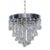 Mid 20th Century Hollywoord Regency Ridged Chrome Rim With French Pendalogue Crystals For Sale