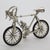Italian Vintage Italian Handmade Genuine Silver & Rubber Sport Bicycle Dollhouse Miniature For Sale - Image 3 of 8