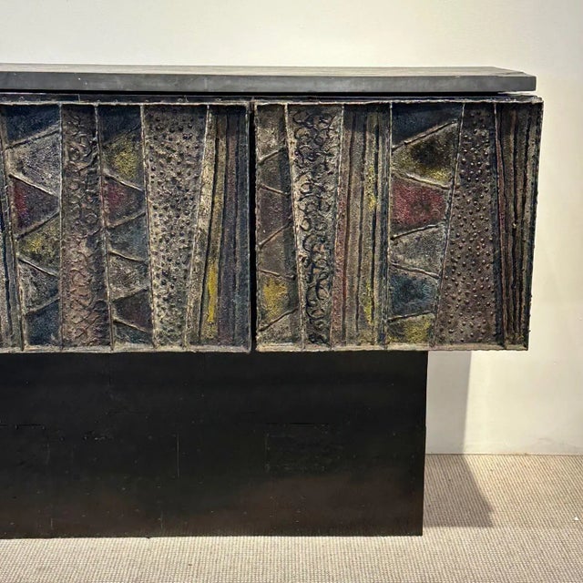 Paul Evans, Brutalist, Mid-Century Modern Deep Relief Credenza, Sideboard, 1967 For Sale In New York - Image 6 of 12