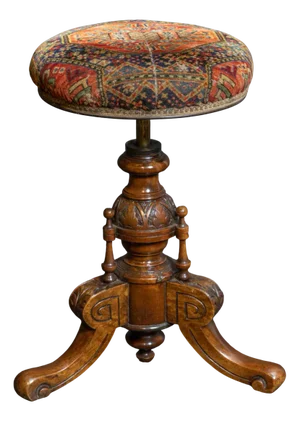Victorian Piano Stool in Walnut
