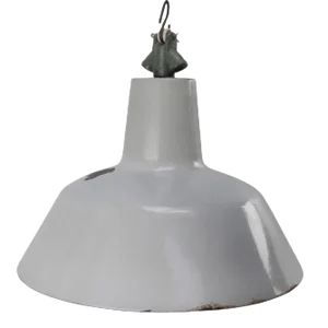 Industrial Dutch Grey Enamel Pendant Lights from Philips