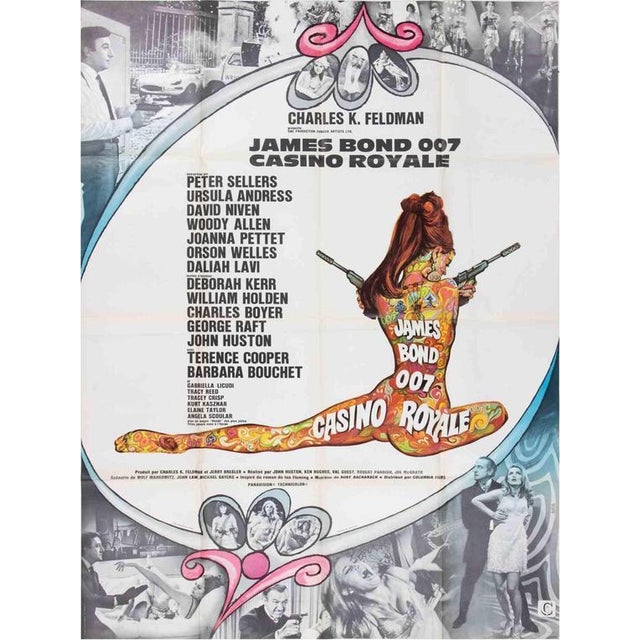1960s Vintage Psychedelic Casino Royale Poster, French Grande,1960s, Paper For Sale - Image 5 of 5