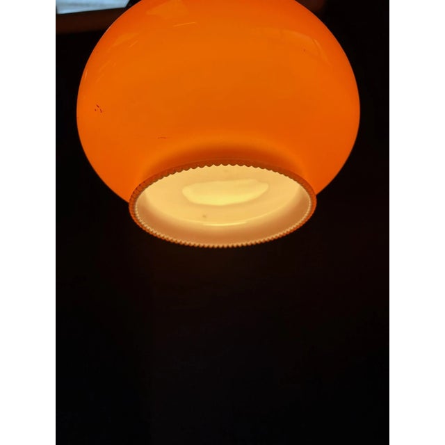 Vintage Orange Opaline Pendant Light, 1970s For Sale - Image 3 of 9