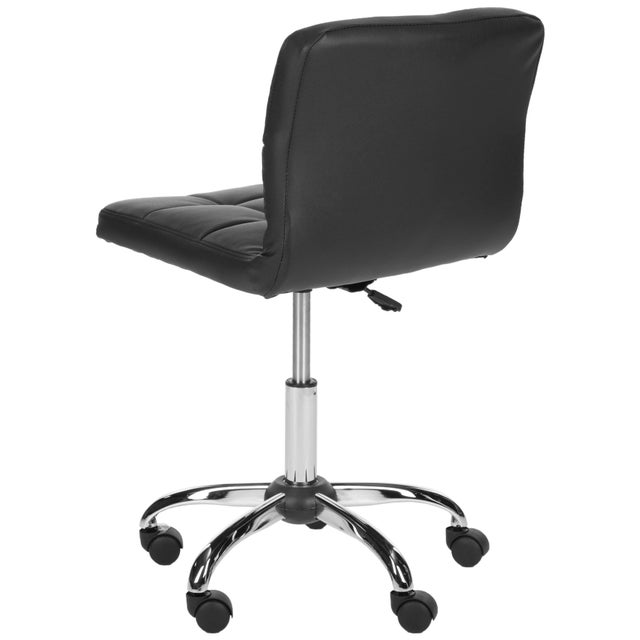 Modern Edwin Desk Chair in Black & Silver For Sale - Image 3 of 5